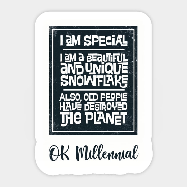 OK Millennial Sticker by kg07_shirts